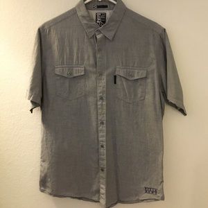 Billabong Grey short sleeve Button Down Shirt